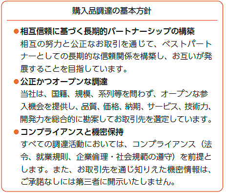 購入品調達の基本方針