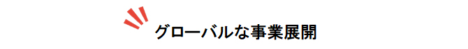 グローバルな事業展開